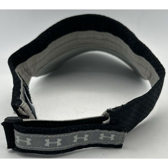 Under Armour Sun Visor Hat Cap Strapback Adult Womens Black Gym Run Golf - Picture 3 of 6